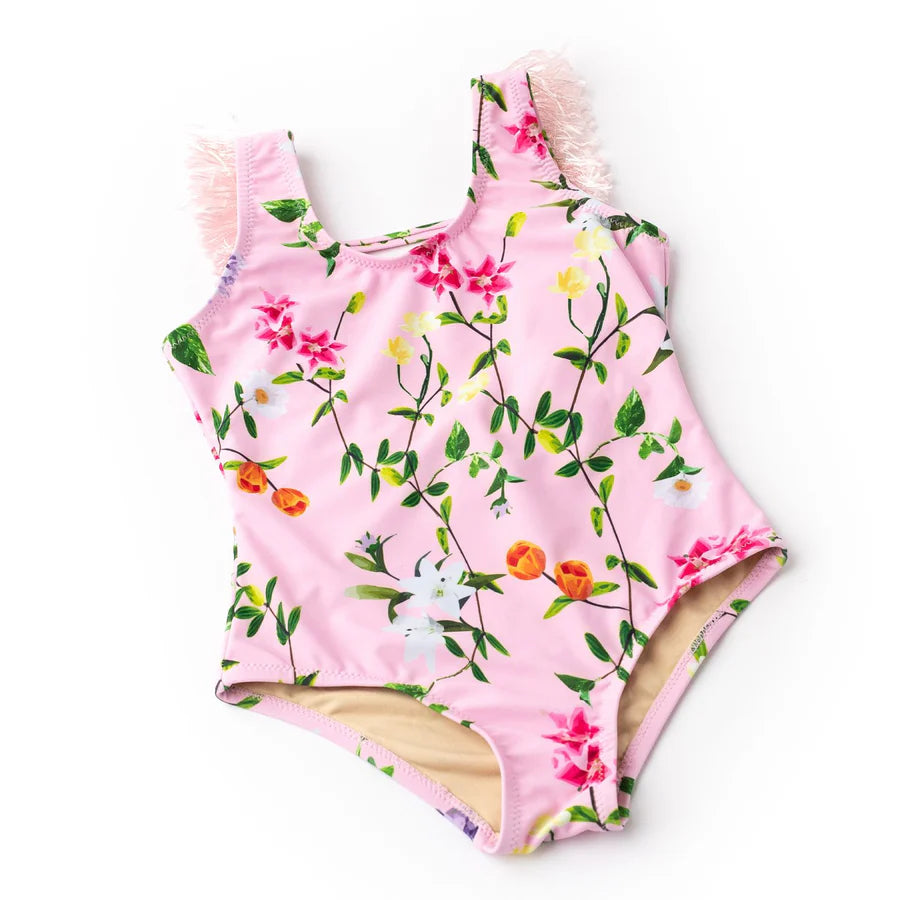 Girl's Wildflower Fringe Swimsuit
