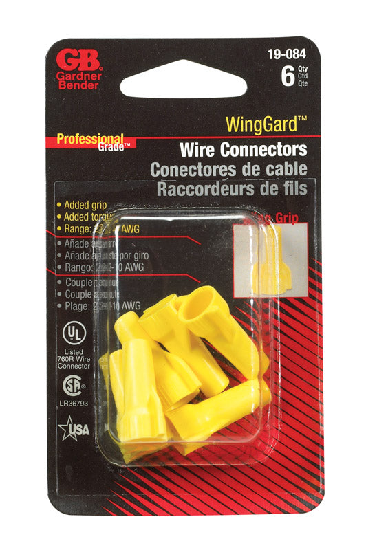 WingGard 22-10 Ga Yellow Wire Connectors - 6 pk