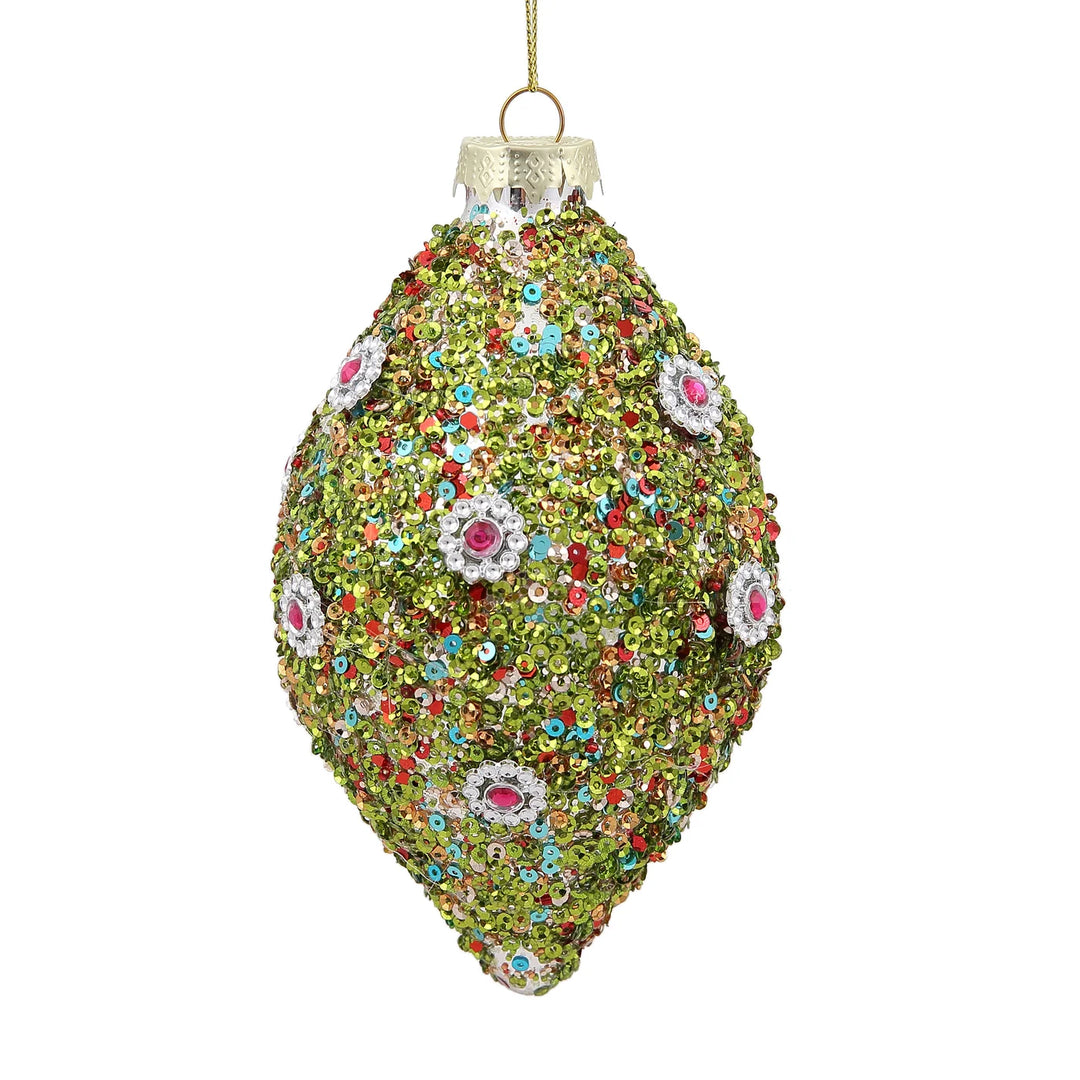 Winward Sequin Jewel Finial Ornament