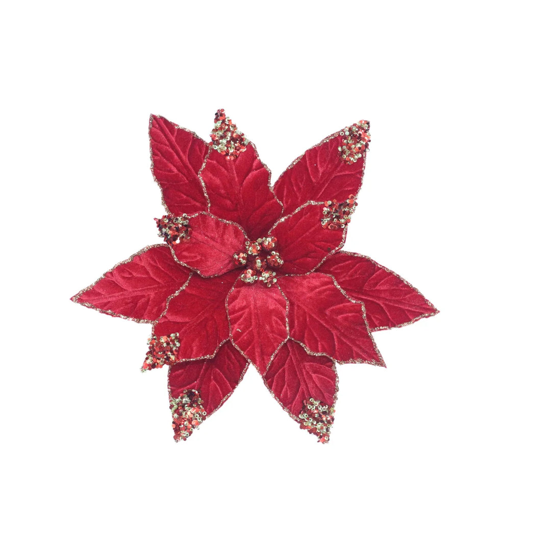 Winward Red Glitter Poinsettia