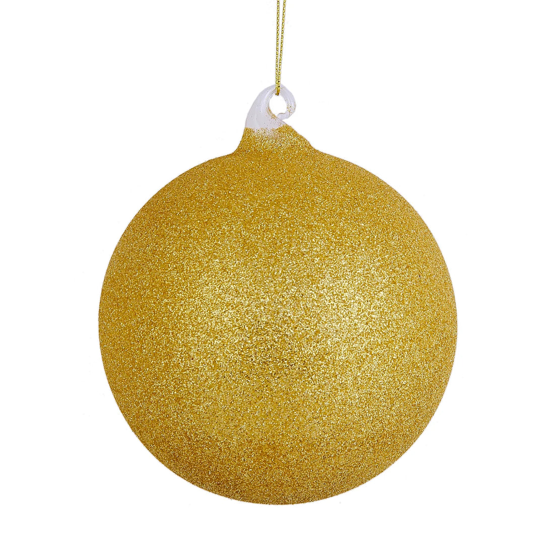 Winward Gold Glitter Ball Ornament