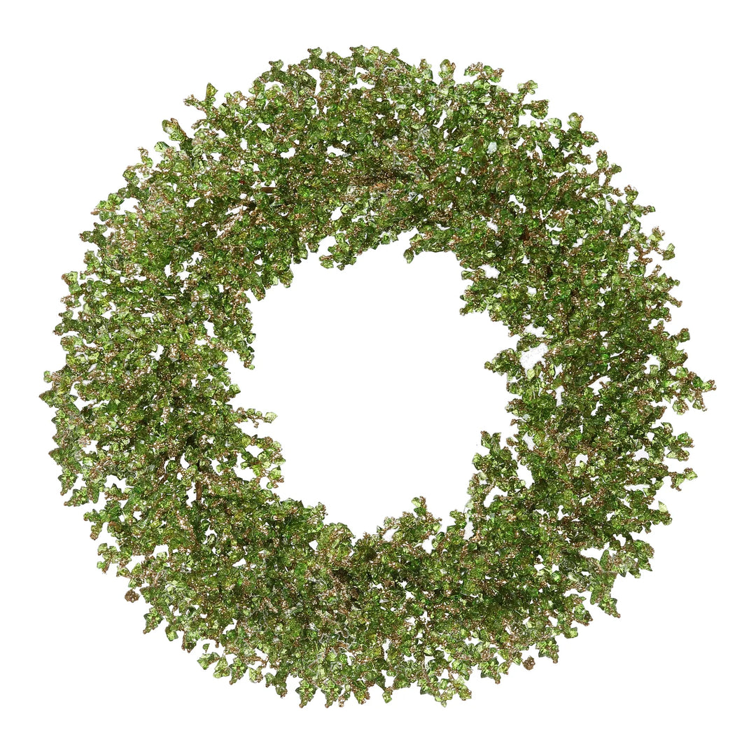 Winward 24" Green Glitter Ice Wreath