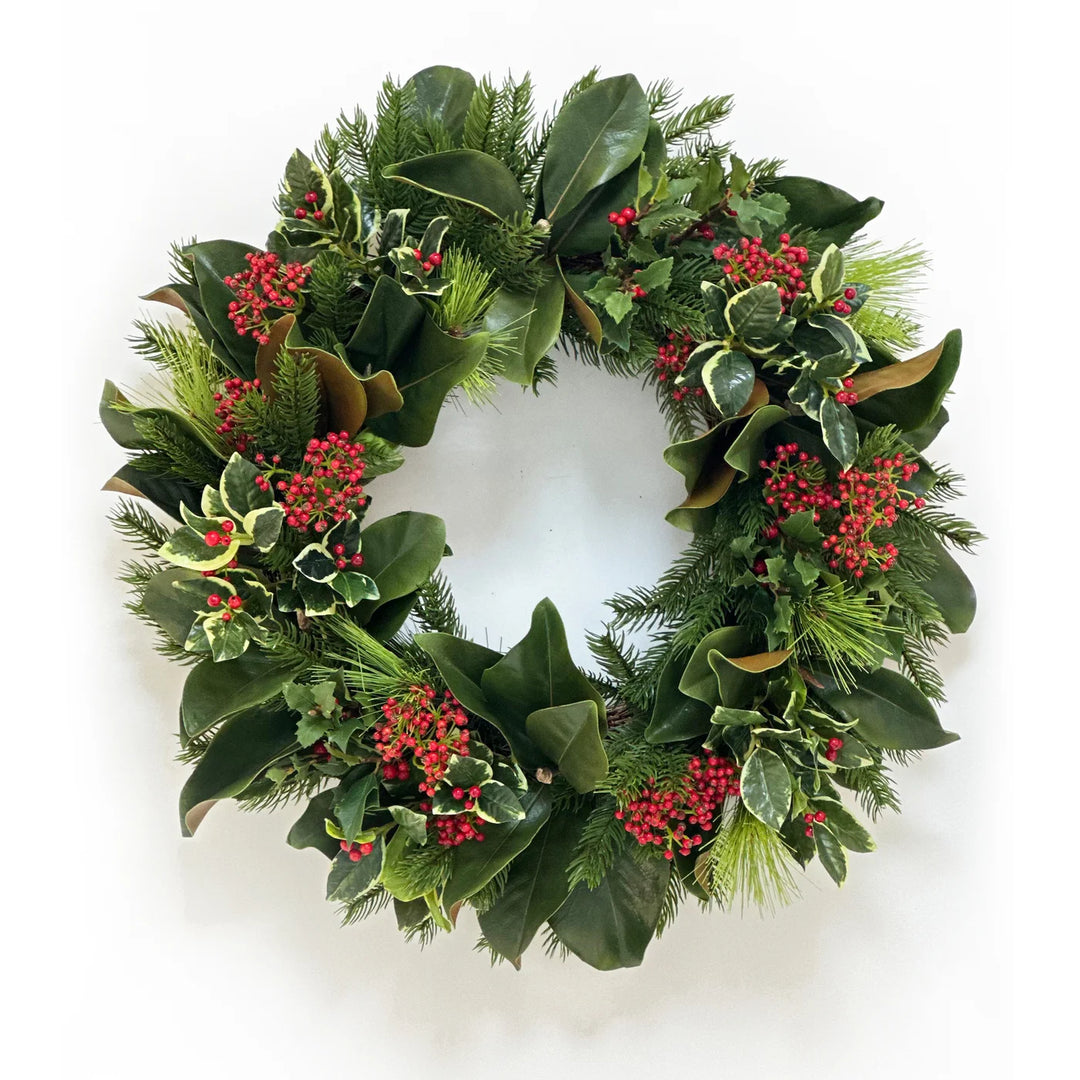 Winward 24" Magnolia Holly Wreath