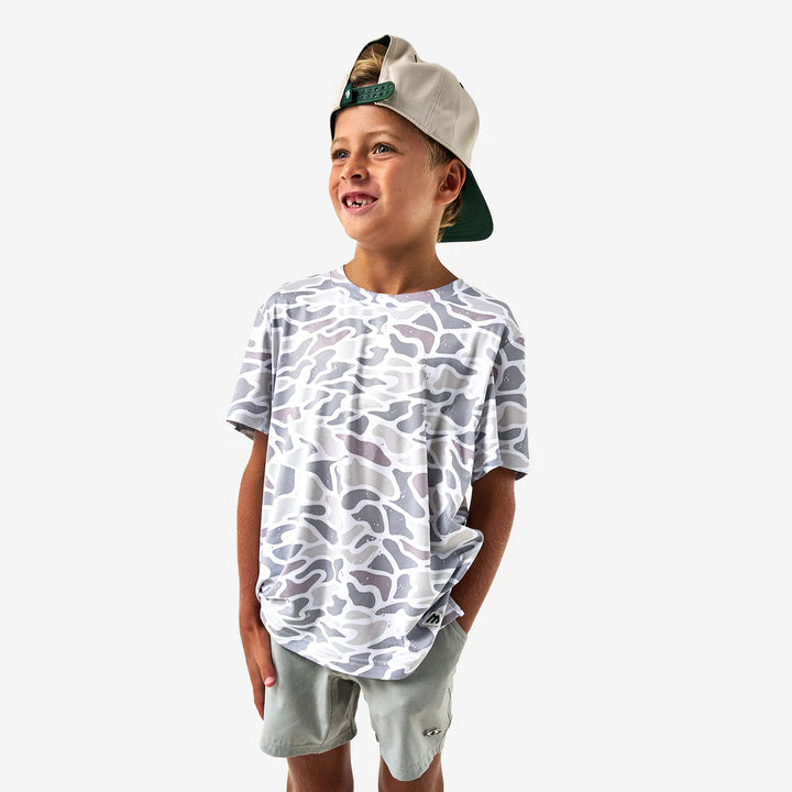Burlebo Kid's White Camo Go To Tee