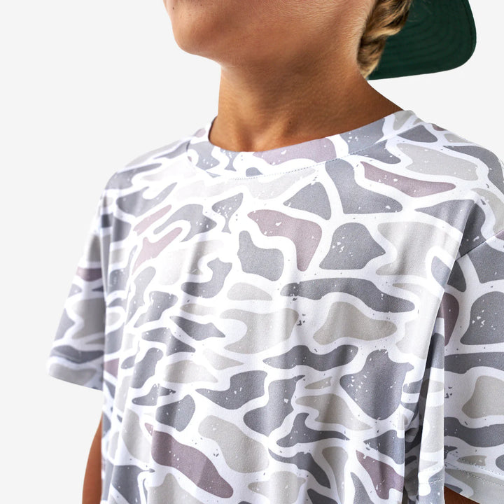 Burlebo Kid's White Camo Go To Tee