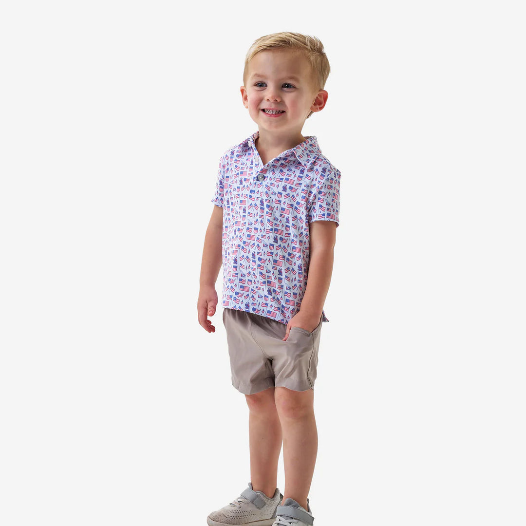 Burlebo Kid's Old Glory Performance Polo