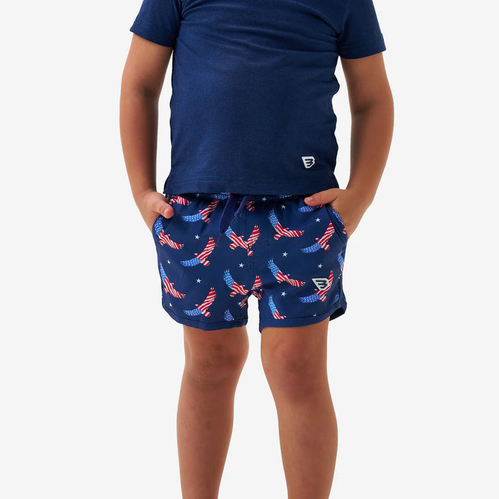 Burlebo Kid's USA Eagle Swim Trunks