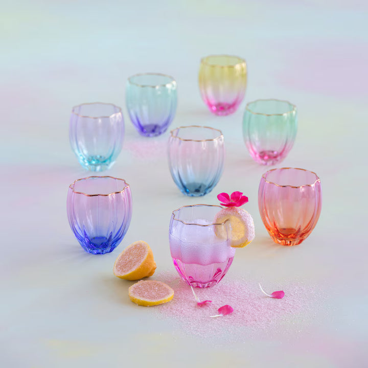 Glitterville Blossom Sipper Glass