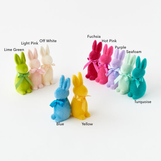 Small Flocked Button-Nose Bunny Classic