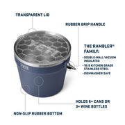 Yeti - Rambler Beverage Bucket with Lid - Navy