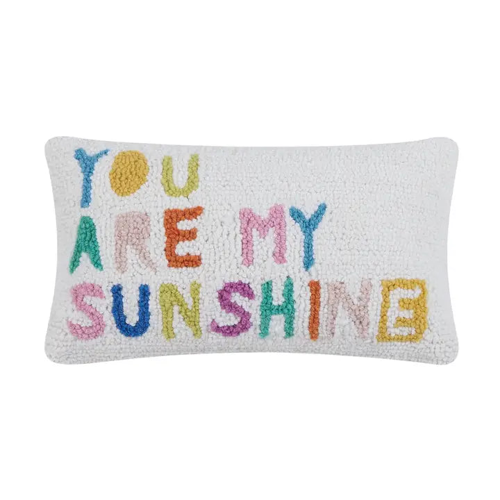 Peking Handicrafts You Are My Sunshine Hook Pillow