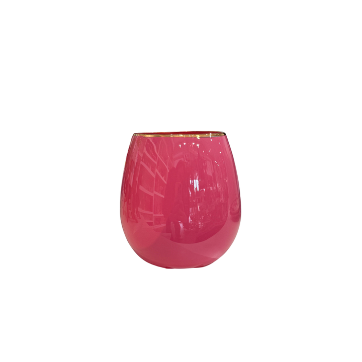 Glitterville Sugar Plum Stemless Wine Glass