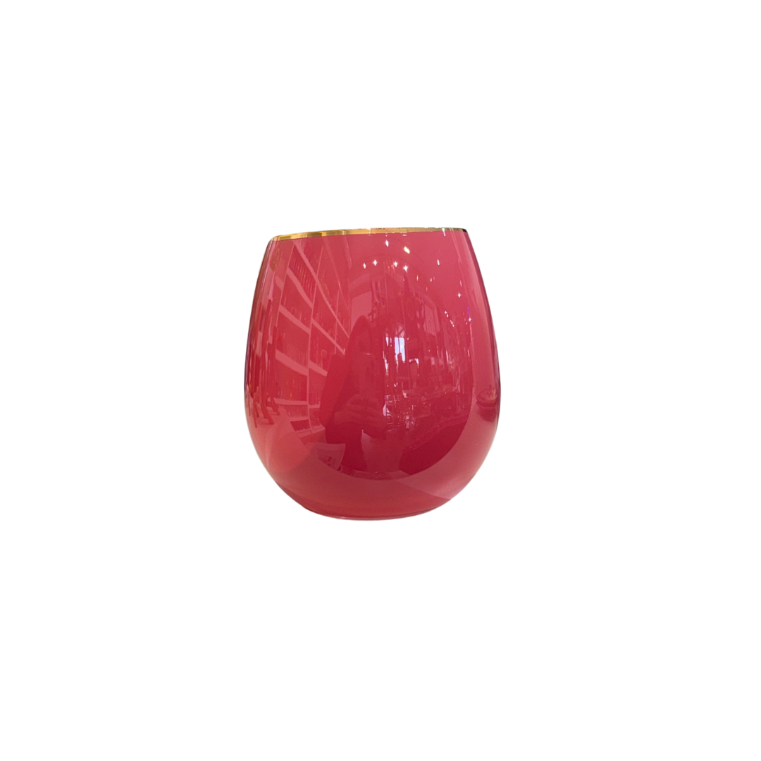 Glitterville Sugar Plum Stemless Wine Glass