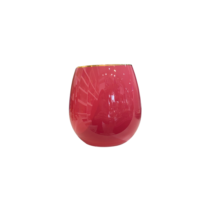 Glitterville Sugar Plum Stemless Wine Glass