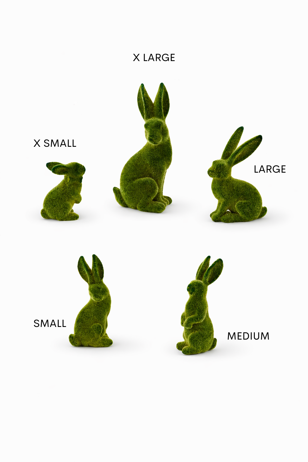 Green Flocked Bunny