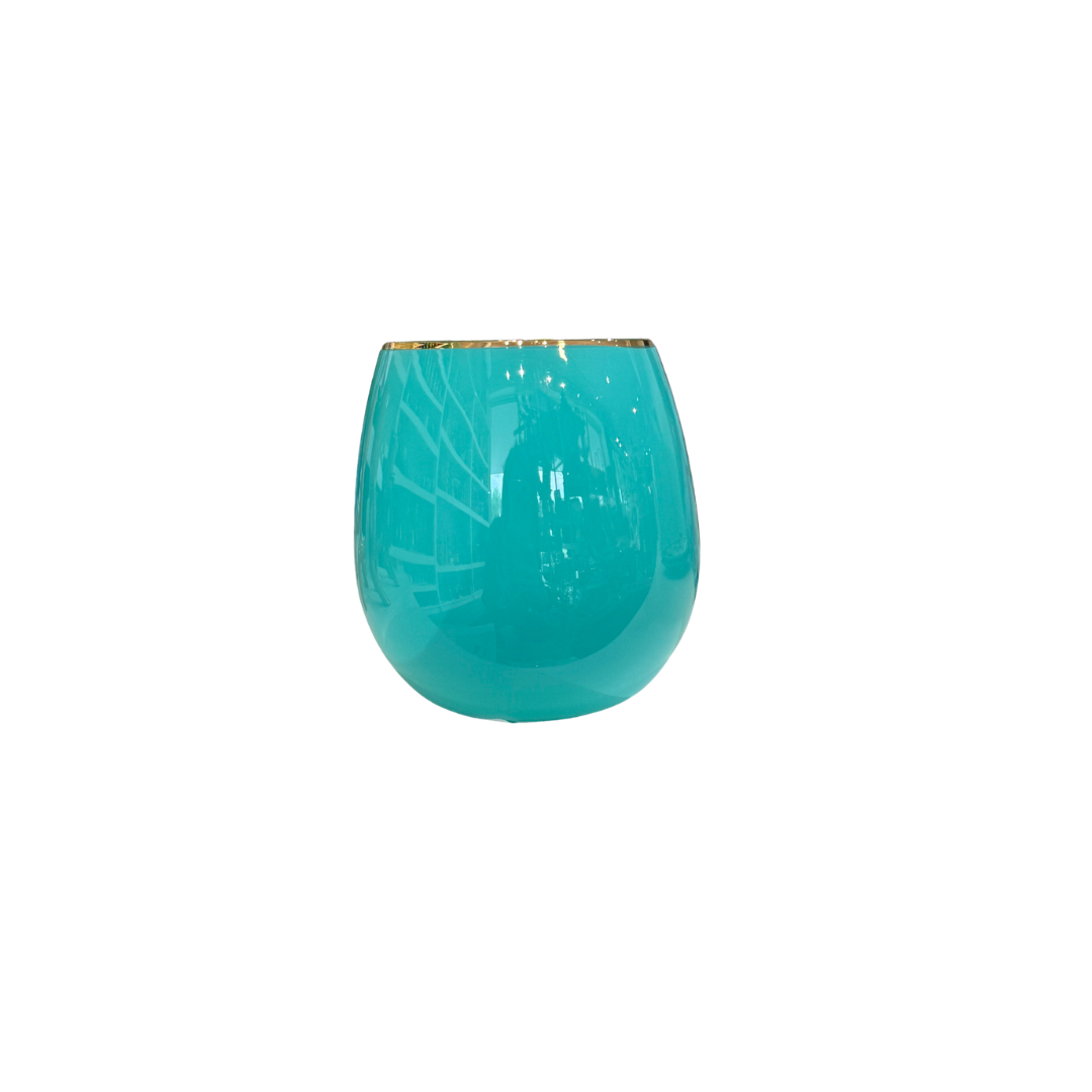 Glitterville Sugar Plum Stemless Wine Glass
