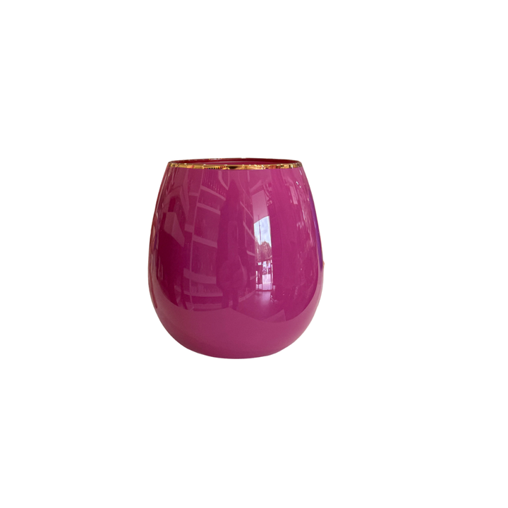 Glitterville Sugar Plum Stemless Wine Glass