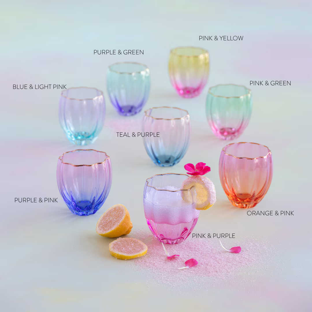 Glitterville Blossom Sipper Glass