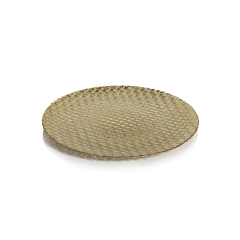 Gold Braided Glass Plate