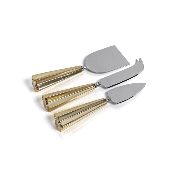 Silver & Gold Cheese Knife Set
