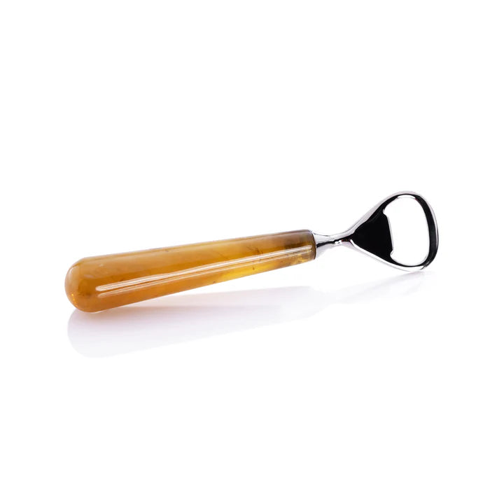 Nickel with Amber Accent Spiga Bottle Opener