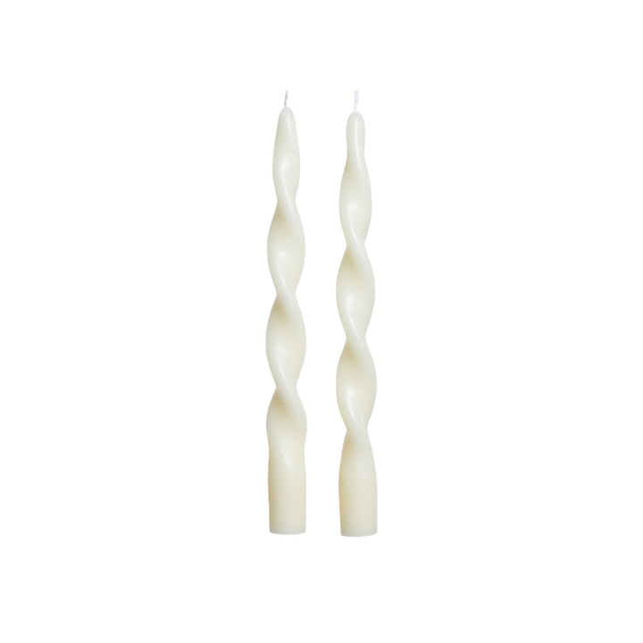 Ivory Lumière Twist Formal Candles