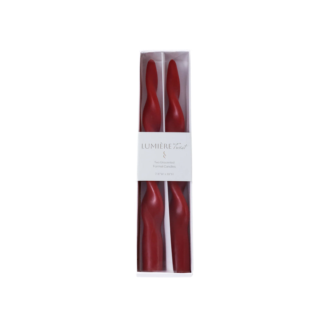 Ivory Lumière Twist Formal Candles
