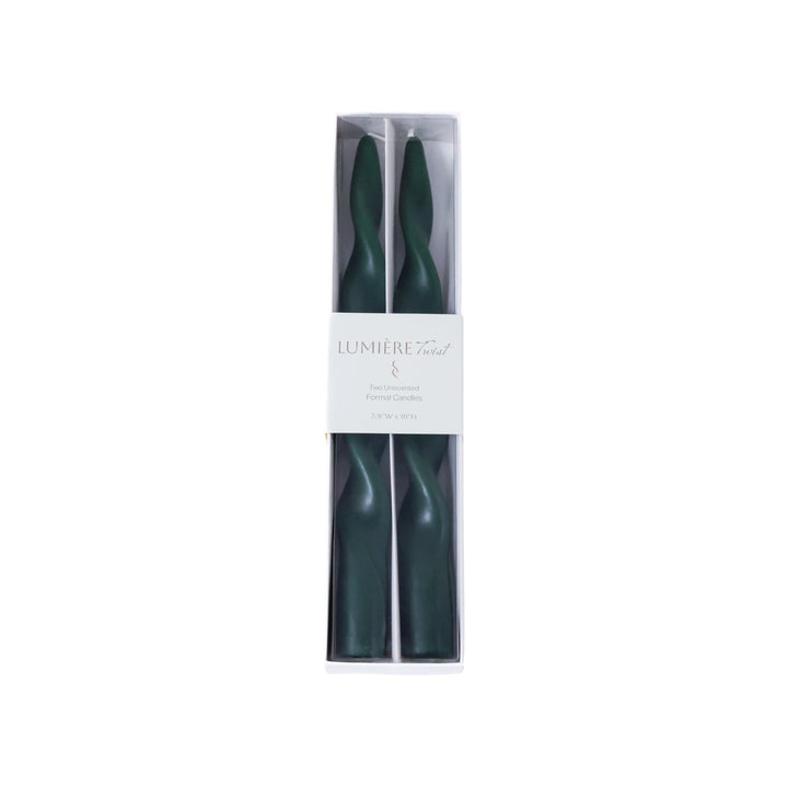 Ivory Lumière Twist Formal Candles