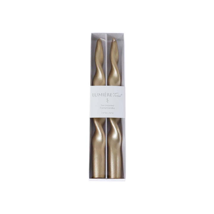 Ivory Lumière Twist Formal Candles