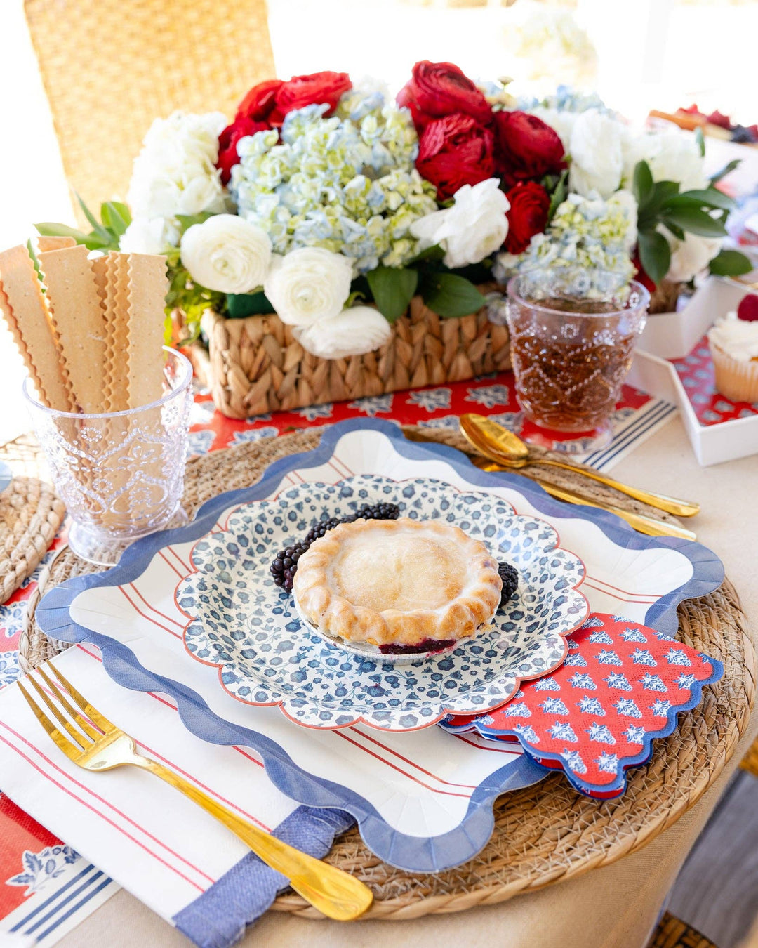 My Mind’s Eye Red Stripes Paper Plate