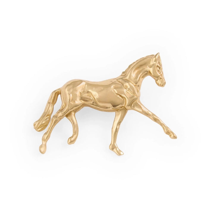 Calliope Brass Horse Brooch