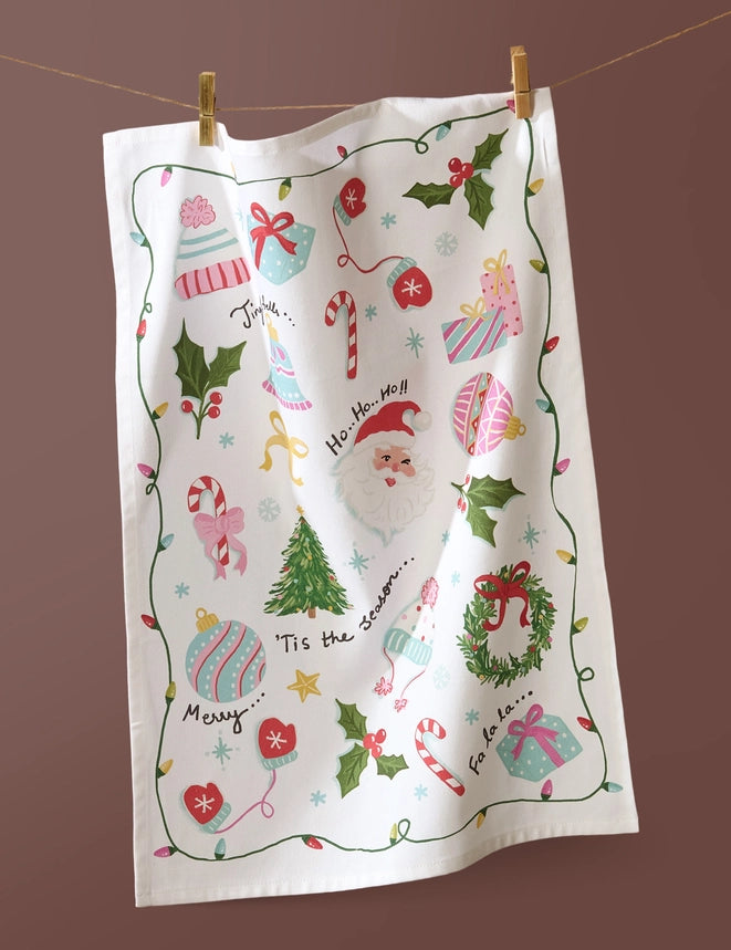 Peking Handicrafts Holiday Icon Printed Kitchen Towel