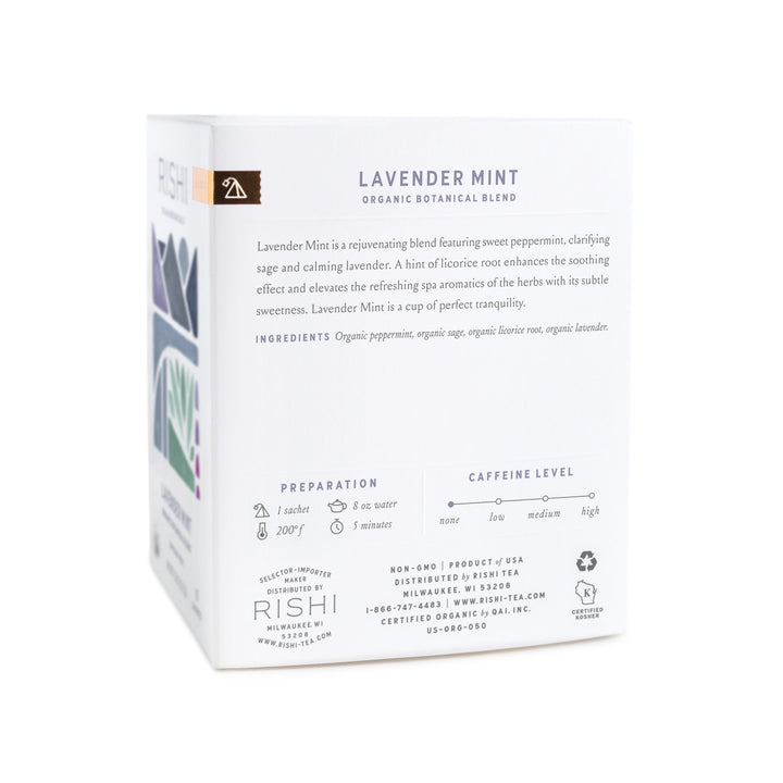 Lavender Mint Organic Herbal Tea Sachets