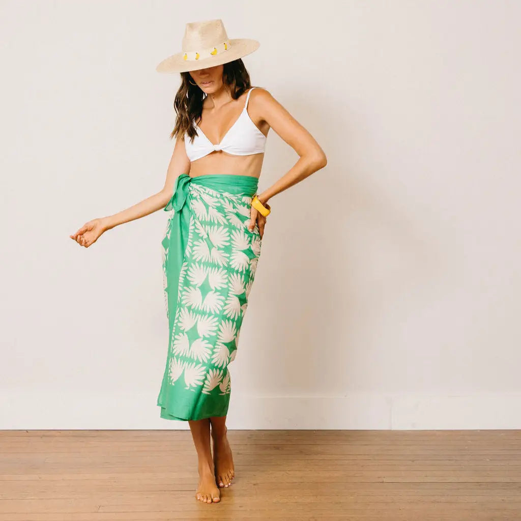 Sunshine Tienda Viridian Tile Sarong