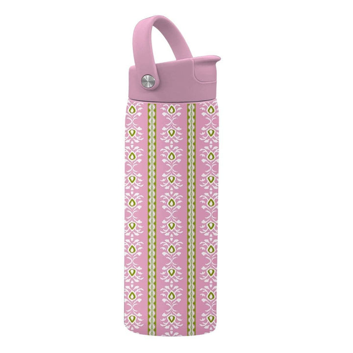 Laura Park Designs Rosemary Stripe Pink 24 oz. Insulated Water Bottle