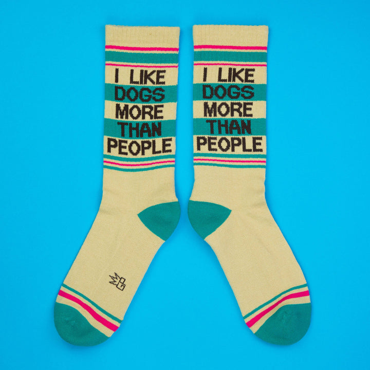 Gumball Poodle I Like Dogs More Than People Crew Socks