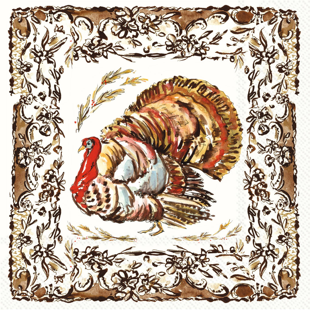 Rosanne Beck Turkey Collection Paper Lunch Napkins