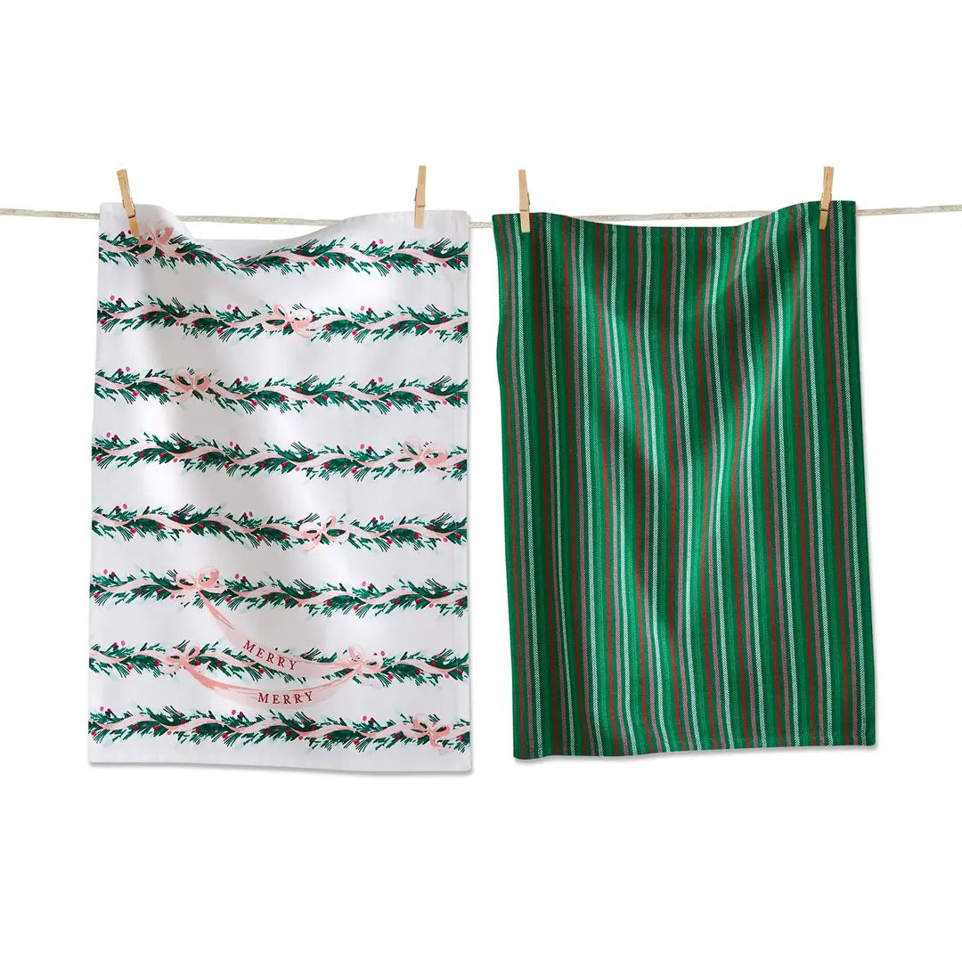 Very Merry Garland Dishtowel Set