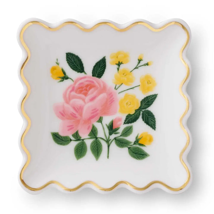 Rifle Paper Co. Roses Scalloped Valentine's Day Ring Dish