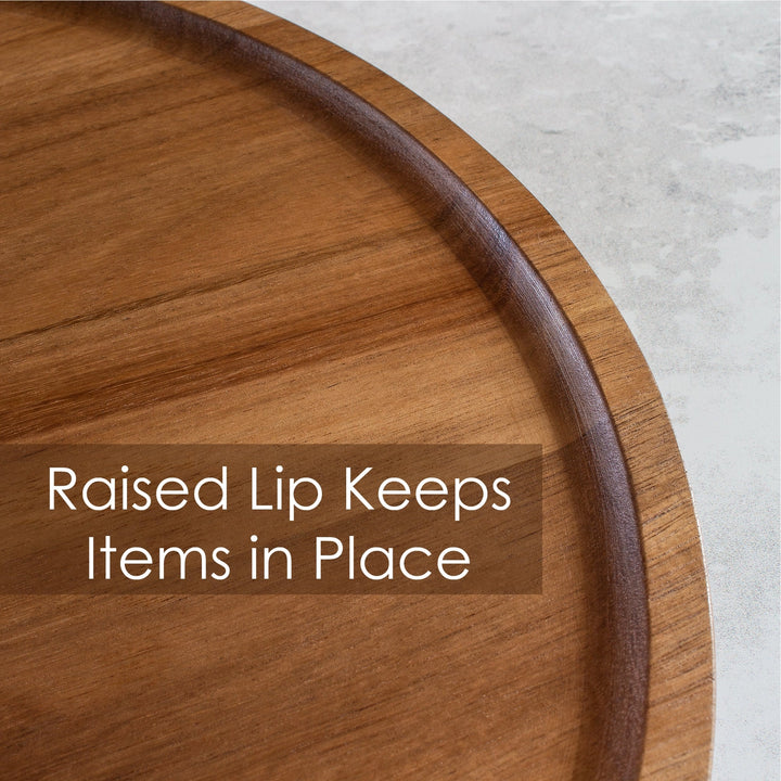 Totally Bamboo Acacia Wood Lazy Susan Turntable