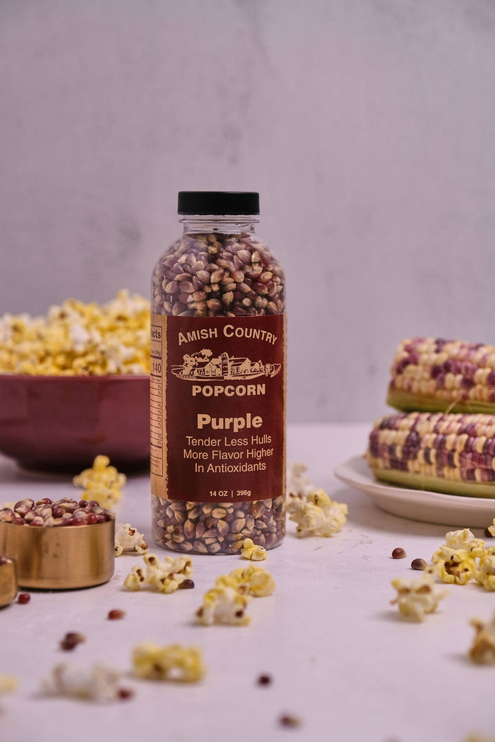 Amish Country Popcorn 14oz Bottle of Purple Popcorn