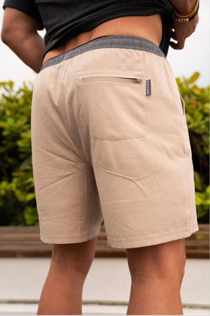 Burlebo Men's Khaki and Driftwood Camo Shorts with Liner