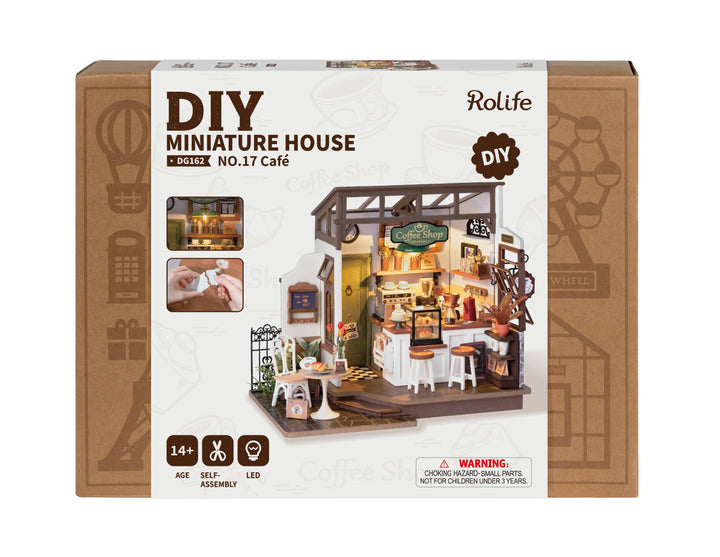 Robotime DIY Miniature House Craft Dollhouse Cafe