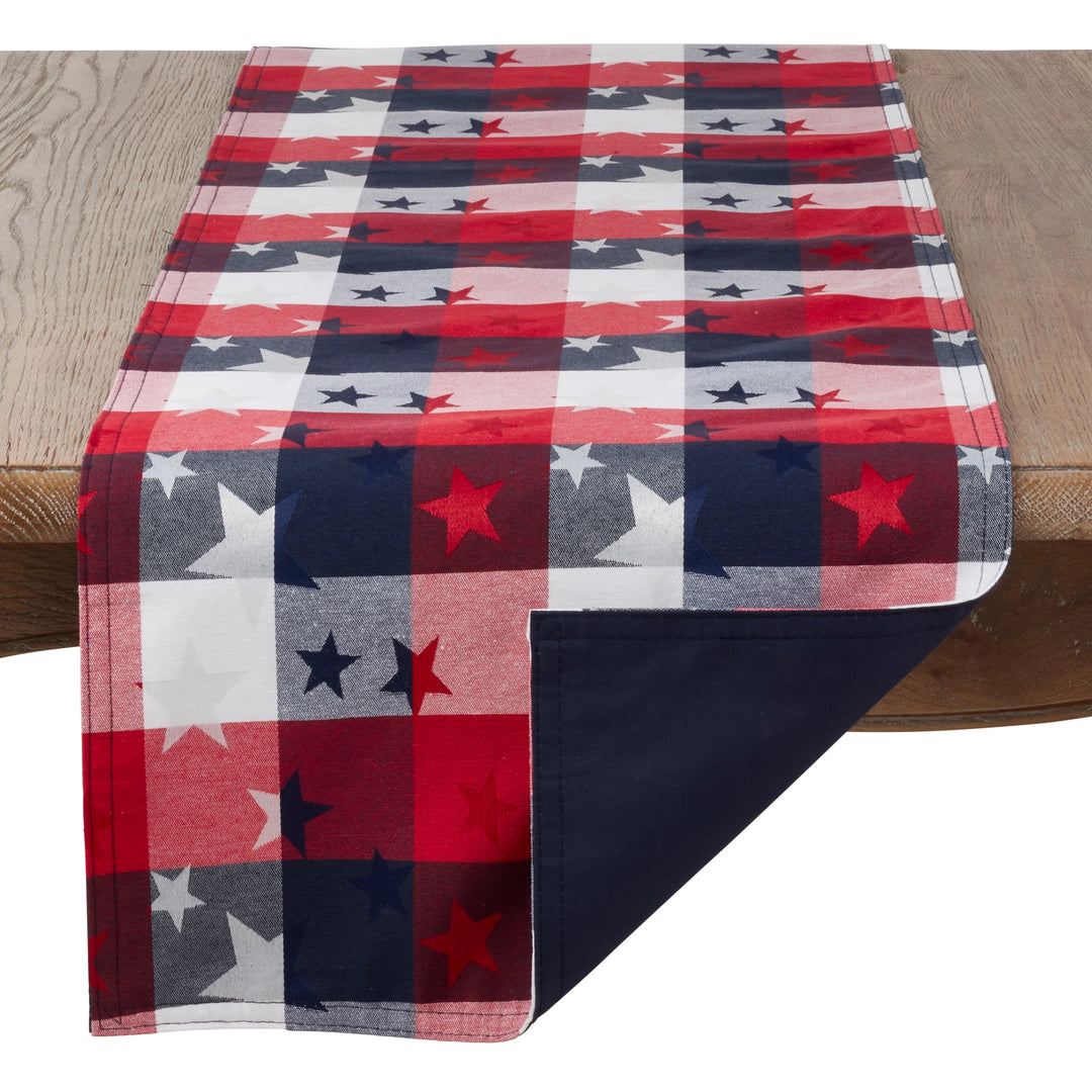 1776 Americana Checkered Table Runner