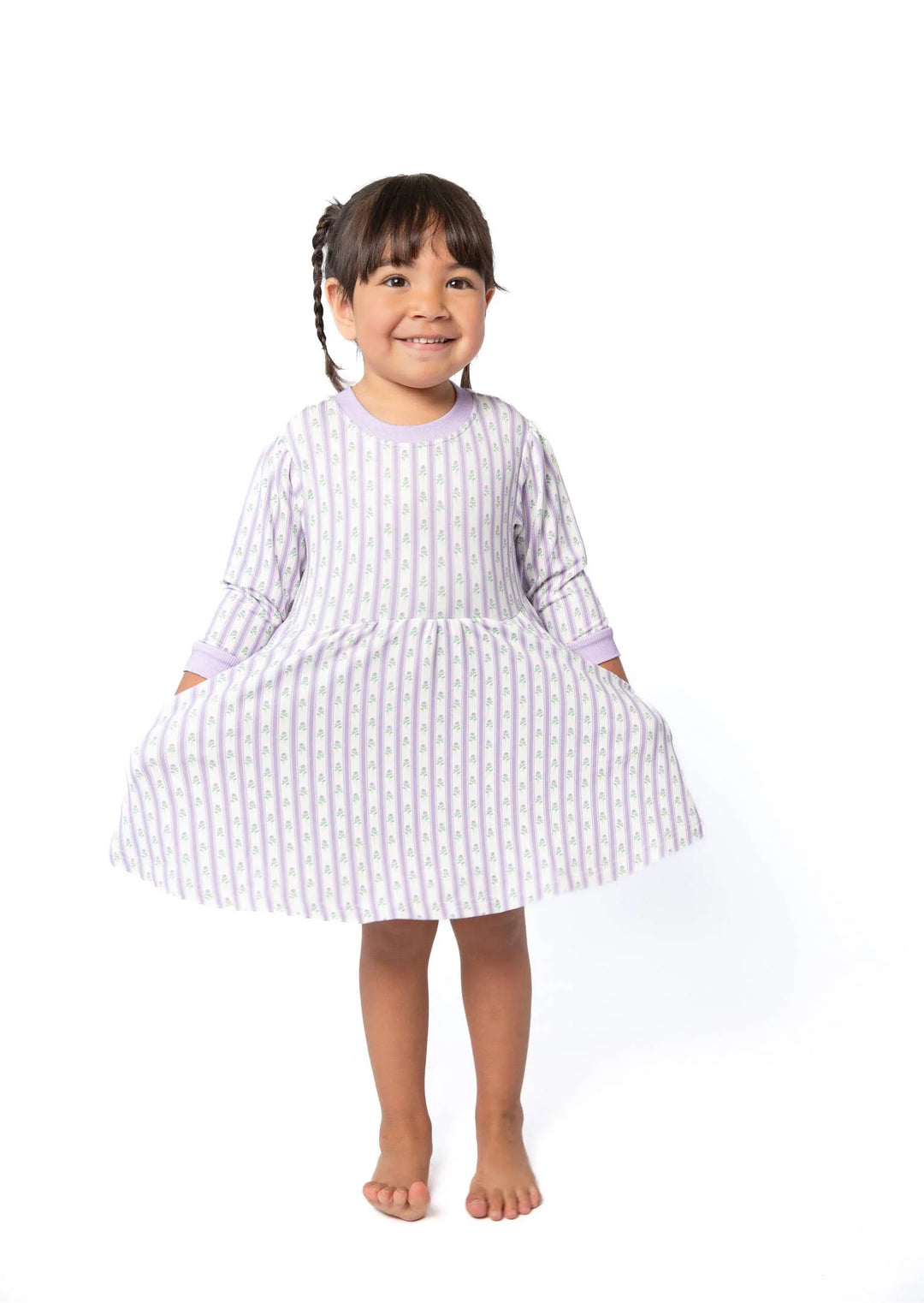 Goosies Lilac Ribbons Sweatshirt Dress