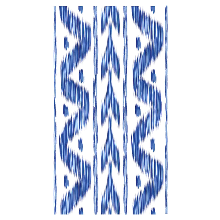 Lucy Grymes Blue Ikat linen-feel Paper Guest Towel