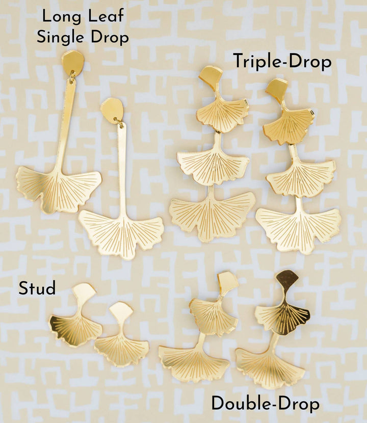 Emma Fick Art Ginko: Double-Drop Gold