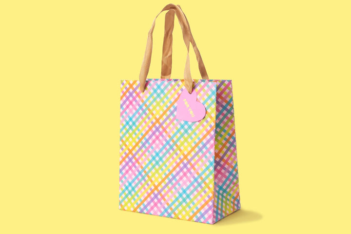 Taylor Elliott Designs Colorful Gingham Gift Bag