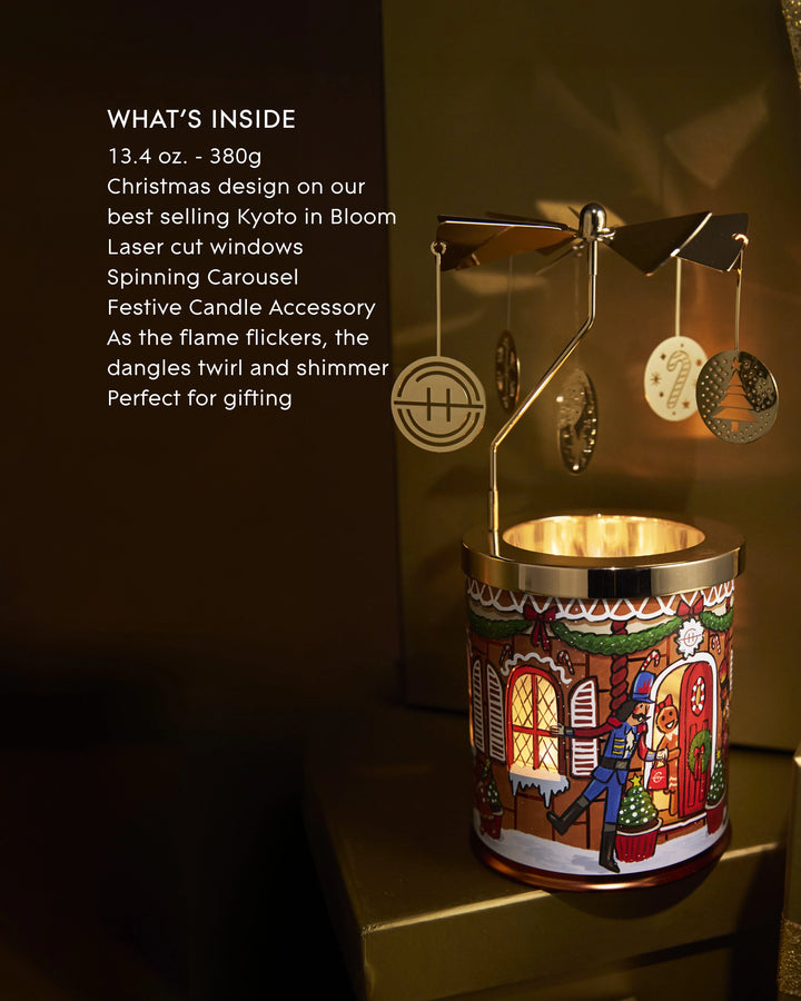 Glasshouse Fragrance Kyoto In Bloom Candle & Spinning Carousel