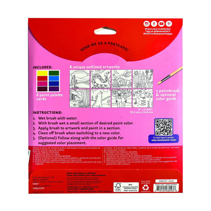 Ooly Scenic Hues: D.I.Y. Watercolor Art Kit - Desert Getaway